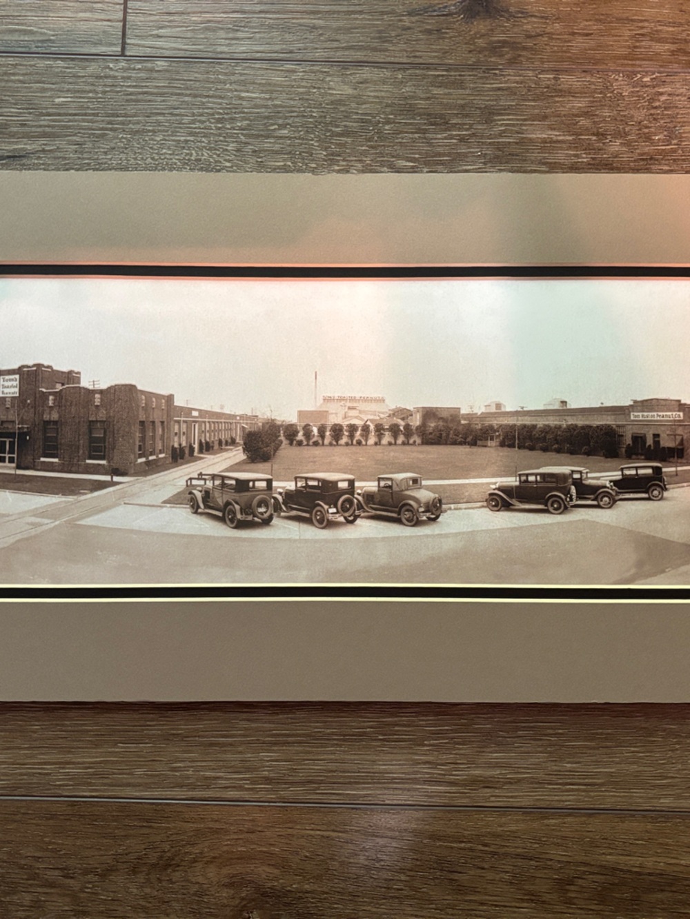 Columbus, Georgia circa 1927 photograph.     Panorama Wall Art w/ Beige Mat.